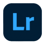 Icône d’Adobe Lightroom, avec les lettres « Lr » en bleu clair sur un fond carré bleu foncé aux coins arrondis, représentant le logiciel de retouche et de gestion photo.